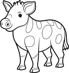 Tapir coloring pages vector animals