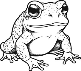 Toad coloring pages vector animals