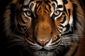 Fototapeta premium Close-up of a frontal tiger face