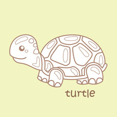 Alphabet T For Vocabulary School Student Lesson Cartoon Digital Stamp Outline