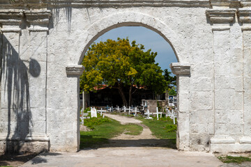 Fototapeta na wymiar Oslob Public Cemetery entrance, Oslob, Cebu Province, Central Visayas, Philippines