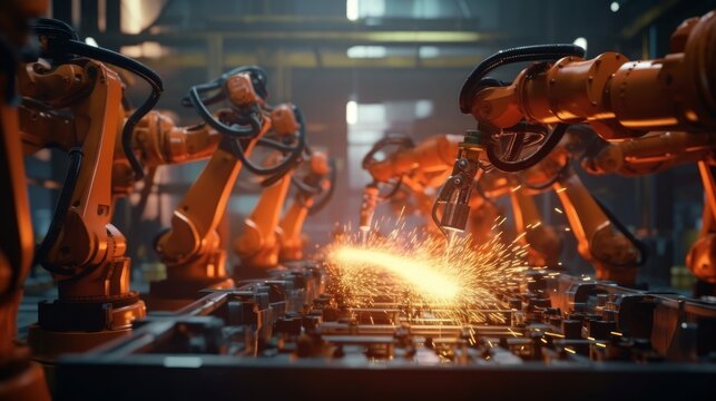 Robotics and automation in manufacturing. AI generated