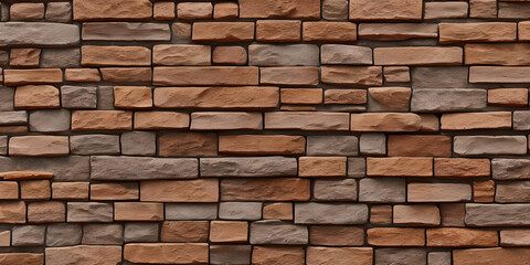 wall background made by red brick stones
