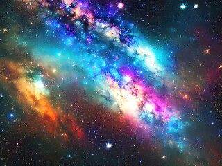 Obraz na płótnie Canvas Galaxy with colourful nebula