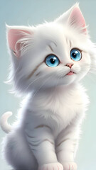 Fototapeta premium white persian cat