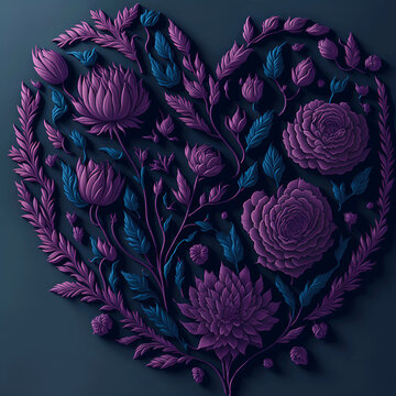 Blooming Love: Heart-Shaped Floral Delight!