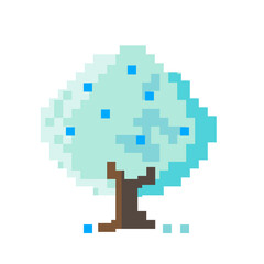 Blue tree pixel