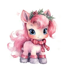 Drawing of a pony for a kids nursery room