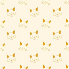 cat seamless pattern,