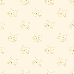 cat seamless pattern,