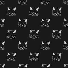 cat seamless pattern,