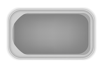 metal rectangular jar for products vector illustration