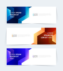 Geometric banner design with Vector presentation template.