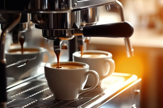 Coffee Delights: Close-Up Views of Rich Espresso Crema, café expresso, cafézinho, generative ai