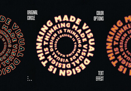 The Cycle Text Effect Mockup