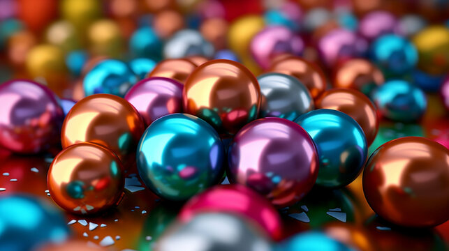 glass beads HD 8K wallpaper Stock Photographic Image
