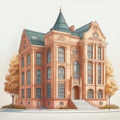 Fototapeta premium old building in the town