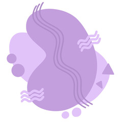 Organic Blob Shape Purple Minimalist