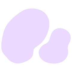 Organic Blob Shape Purple Minimalist