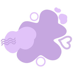Organic Blob Shape Purple Minimalist