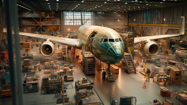 Aerospace Company: They may use photographs of their aircraft manufacturing plants, showcasing the production process and the scale of their operations