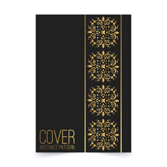 luxury dark border ornament pattern cover