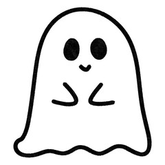 Cute ghost in Halloween Day