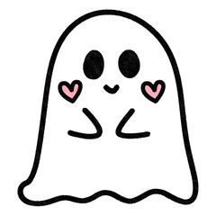 Cute ghost in Halloween Day