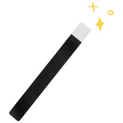 Magic stick icon with transparent background. Hand drawn. Ready to use. Easy to customize.