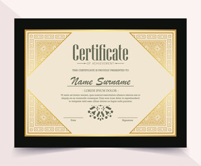 Achievement certificate best award diploma