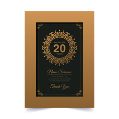 Elegant birthday card invitation template