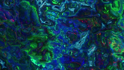 abstract liquid background, Psychic waves, blue and green liquid simulation