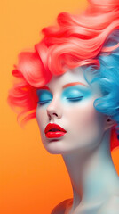 Cosmic Passion: Vibrant Colors of Aphrodite. Generative AI