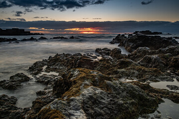 Sunrise at the beach of Los Cancajos.