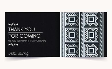 classic thank you wedding card