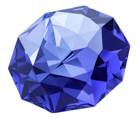 Fototapeta na wymiar Blue Diamond isolated. AI Generative