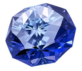 Blue gemstone isolated. AI Generative