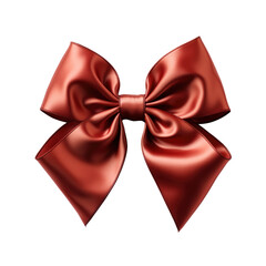 Red bow tie isolated on transparent background