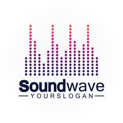 Sound wave logo and symbol vector