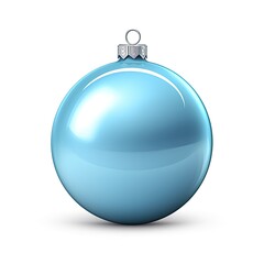 3d Christmas ball decoration on white background. Generative AI
