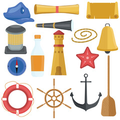 vector set of nautical collection