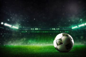Naklejka premium Atmosphere map of green lawn football field