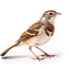 Bachmans sparrow bird isolated on white. Generative AI