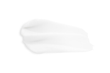 A smear of white cream on a blank background. PNG - obrazy, fototapety, plakaty