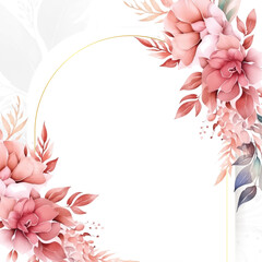 watercolor green leaves background