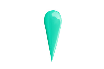 Dab of pastel green paint. On a blank background. PNG