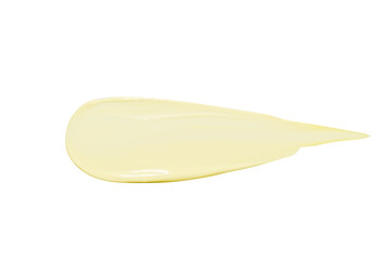 Pastel color paint stroke yellow. On a blank background. PNG