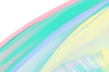 Fototapeta premium Smudged paint in pastel colors of different shades. On a blank background. Png