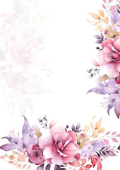 watercolor green leaves background