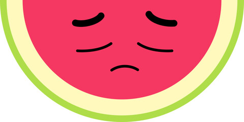 Guilty Watermelon Face Close Eye
